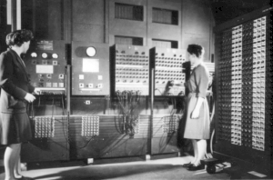 Historian Kathryn Kleiman discovered that women like Jean Bartok and Frances Spence – once considered "refrigerator ladies" – were in fact the first programmers of the ENIAC. (See also: Women in computing.)