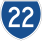State Route 22 marker
