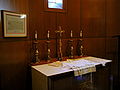 Bishop's vesting altar in the Great Upper Church sacristy