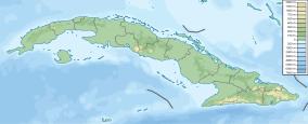 Map showing the location of Ciénaga de Zapata