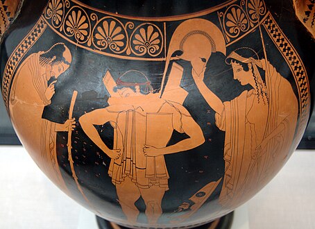 Ancient Greek band of palmettes on a vessel, c. 510 BC, potter, Staatliche Antikensammlungen, Munich, Germany