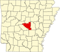 Localização do Condado de Pulaski (Arkansas)