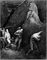 Kirjojen kuvitus, johon kuuluvat muun muassa kirjojen kansien ja lastenkirjojen kuvitus. Gustave Doré, Mohammed, 1861. Kuvitusta Danten kirjaan La Divina Commedia.