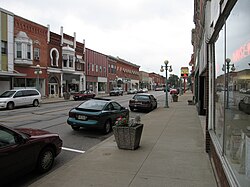 Water Street runs concurrently with State Routes 105 and 163 in downtown Oak Harbor