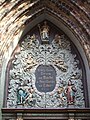 Heykel tympanum. Stralsund, Almanya