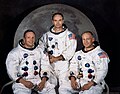Посада Апола 11, слева надесно: Нил Армстронг, Мајкл Колинс и Баз Олдрин, 1969. године