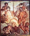 Roman art showing Hercules nad Telephus