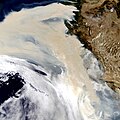 Image 9Wildfire smoke in atmosphere off the U.S. West Coast in 2020 (from Wildfire)