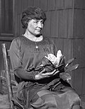 Author, political activist, and lecturer Helen Keller (AB, 1904)