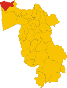 Localizarea Vecchiano în Provincia Pisa