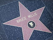 Bruce Willis' star on the Hollywood Walk of Fame
