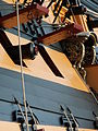 HMS Victory detail dělových střílen (2005)