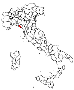 Provincie La Spezia na mapě Itálie