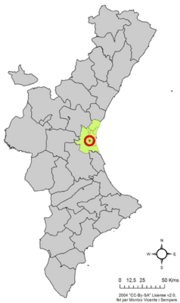 Localização do município de Paiporta na Comunidade Valenciana