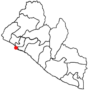 Poziția localității Monrovia