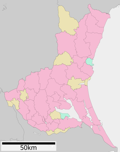 茨城県の位置（茨城県内）