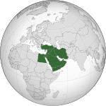 Localisation du Moyen-Orient sur Terre.