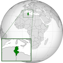 Местоположение на Тунис