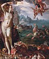 Joachim Wtewael Perzej in Andromeda, 1616, Louvre, sestava, ki prikazuje "Vanité" iz kosti in školjk v ospredju ter dodelano akademsko golo s paleto, ki si jo izposoja Andromedina lica. Zmaj se zdi sino-orientalskega vpliva.