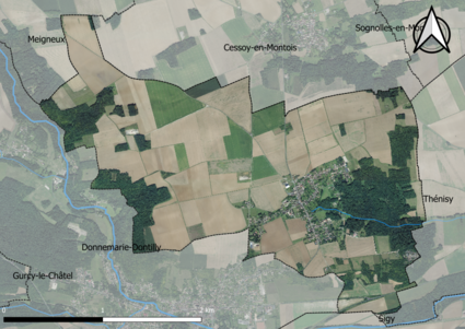 Carte orhophotogrammétrique de la commune.