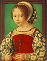 《手持天文儀器的少女》，作者：Jan Gossaert（英语：Jan Gossaert），約1520-1540年。