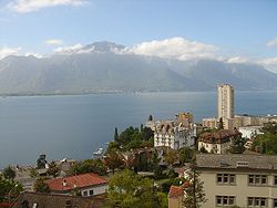 'n Uitsig oor Montreux in 2004.