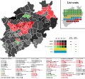 2022 North Rhine-Westphalia state election, Red is SPD, Black is CDU