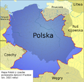 La Polonia dell'inizio dell'XI secolo, con le sue terre separate da quelle lituane dai territori dell'antica Prussia e della Rus' di Kiev