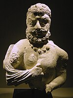 Male mythological figure, Tokharistan, 7th–8th century CE