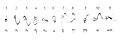 All eleven numerals found in the Kandyan Convention are given in the second row and the corresponding numerals which are given by Mendis Gunesekera are given below for comparison. Number 2 and 3 of Sinhala Illakkam have a slight variation.