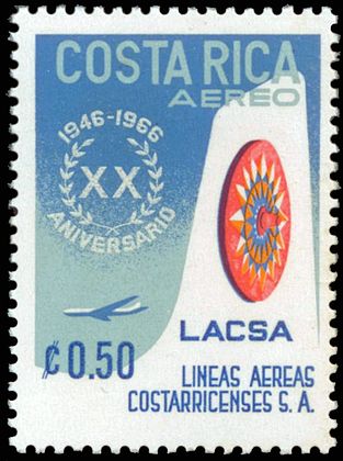 1967: 20-летие коста-риканской авиакомпании LACSA[англ.]