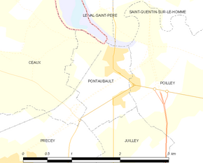 Poziția localității Pontaubault