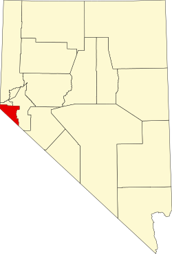 Karte von Douglas County innerhalb von Nevada