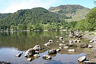 Glenridding Dodd and Sheffield Pike seen from the shores of Ullswater