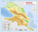 Топографічна карта Кавказу
