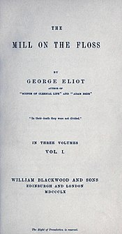 המהדורה הראשונה של "הטחנה על הנהר פלוס"
