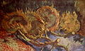 «Stilleben med fire solsikker» (1887)