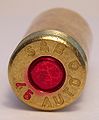 Headstamp on a Sellier & Bellot .45 ACP cartridge.