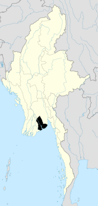 Location of Yangon Region in Burma