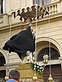 Il fercolo con baldacchino in stoffa dell'Addolorata - Caltagirone (CT)