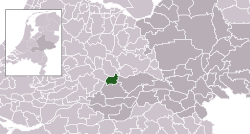 Highlighted position of Culemborg in a municipal map of Utrecht