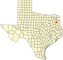 Gregg County na mapě Texasu