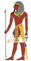 Image 53The pharaoh was usually depicted wearing symbols of royalty and power. (from Ancient Egypt)