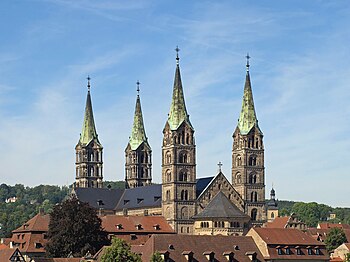Четири торња катедрале у Бамбергу.