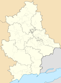 スラヴャンスク/Slovianskの位置（ドネツィク州内）