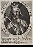 Harald 2. som gengivet på et kobberstik fra 1646 af Albert Haelwegh