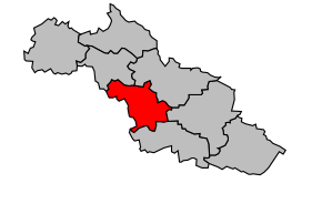 Kanton na mapě arrondissementu Mirande