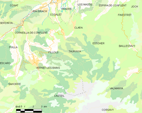 Poziția localității Taurinya