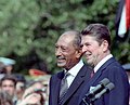 Reagan en Anwar Sadat