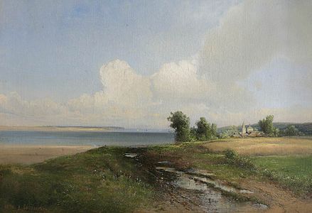 Patectoy, domega ke Volga bost (Пейзаж. Берег Волги ~ 1874)